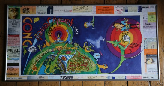 Gong Poster - signed by Daevid Allen, Pip Pyle and Hugh Hopper